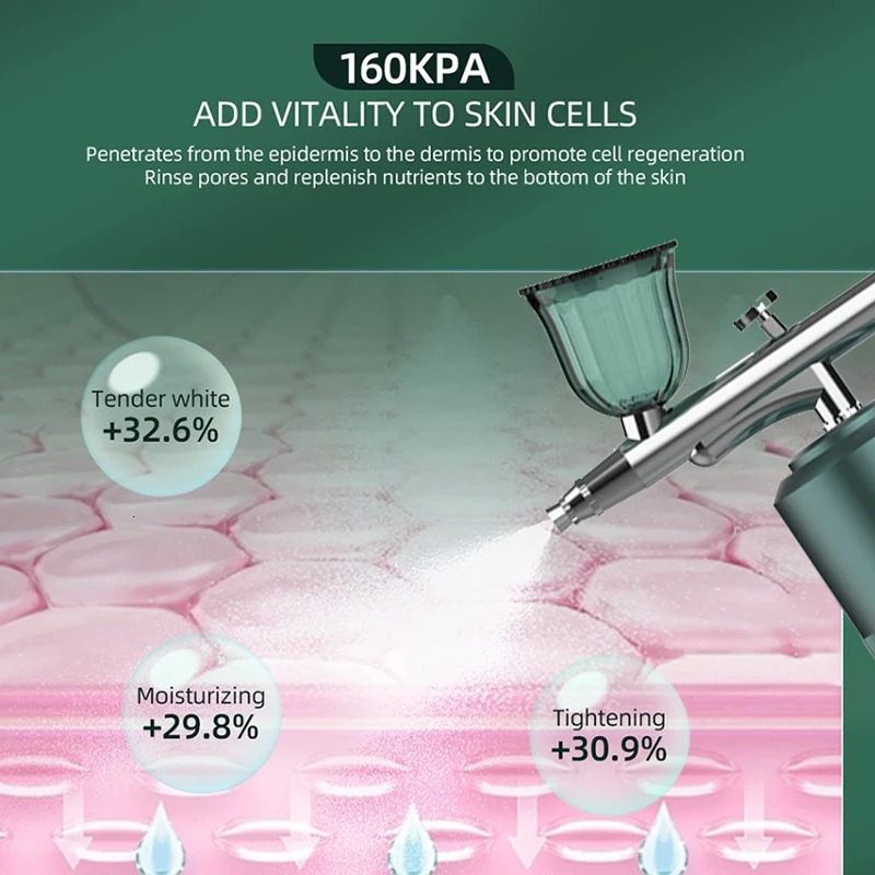 High Pressure Nano Oxygen Injector Multi-Function Household Spray Tattoo Spray Gun Face Humidifier USB Water Replenisher Manicur 240627