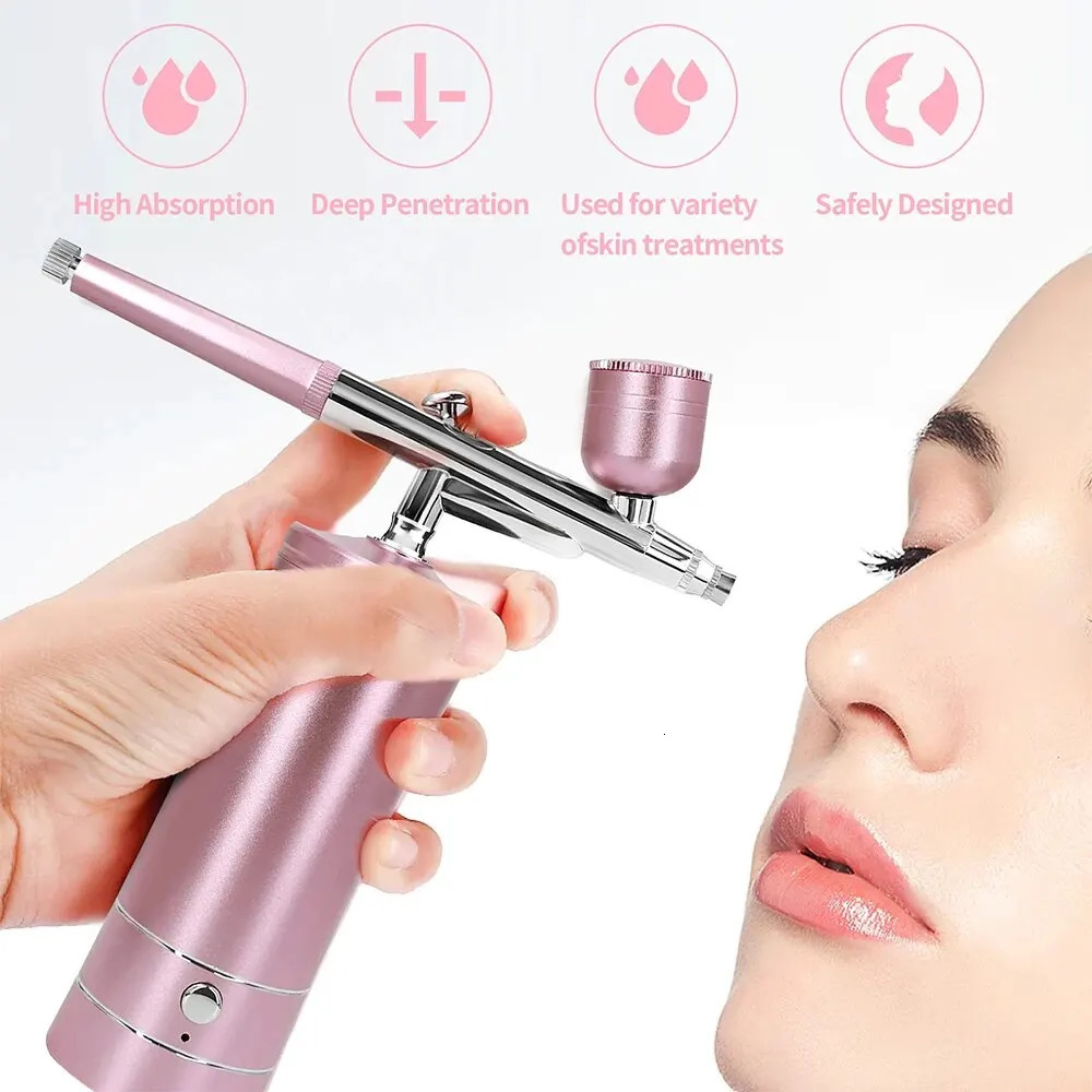 Airbrush-Kit Rechargeable Cordless Airbrush Compressor Auto Handheld Portable Wireless Air Brush for Art Makeup Model Painting 240627