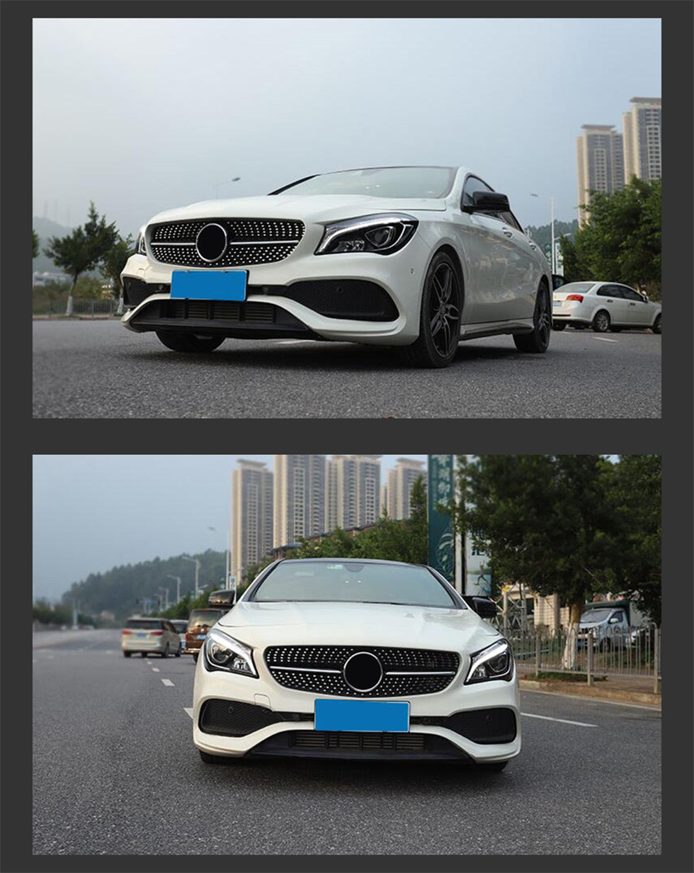 Car Light Assembly For Benz W117 LED Headlight 2014-20 20 CLA220 CLA260 DRL Turn Signal High Beam Angel Eye light