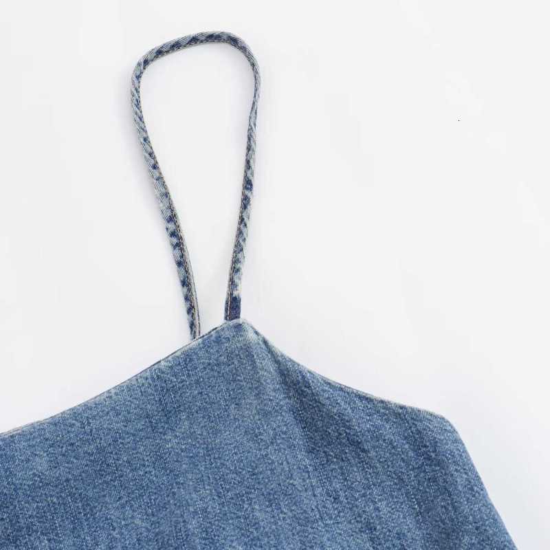 Basic Casual Dresses Women skirt women's summer denim style temperament backless suspender dress midi dress for women