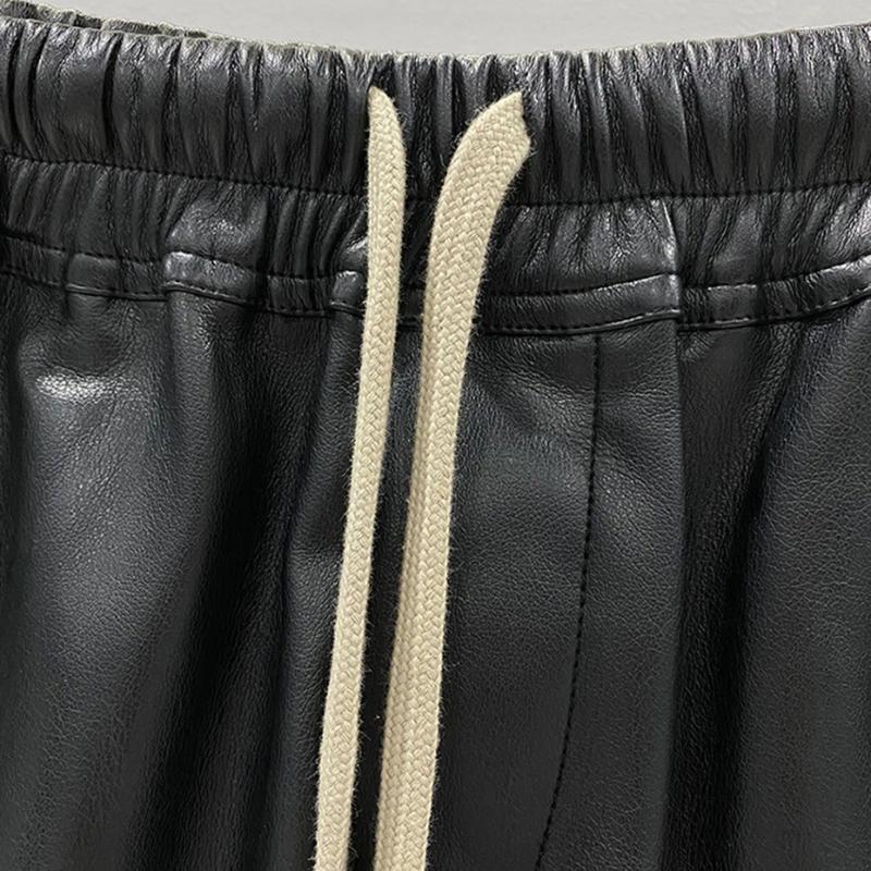 Women's Shorts Lether For Women Summer Casual Pocket Black Red Female XJ260206