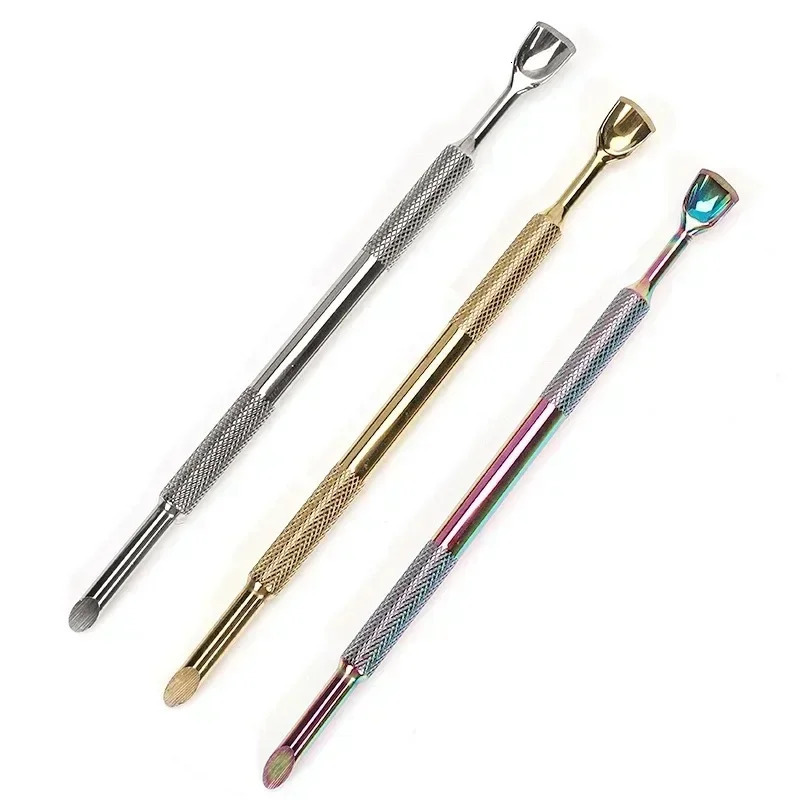 1pcs Double-ended Stainless Steel Cuticle Pusher Dead Skin PushPedicure Manicure Nail Art Cleaner Care Tool 240627