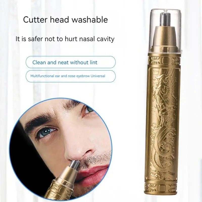 Golden Dragon And Phoenix Nose Hair Trimmer Clear Nostrils Small And Convenient Washing With Knife Head Unisex Convenience 240627