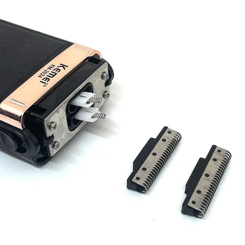 1Set Beard Shaving Parts Razor Blade Shaver Head For Mens Electric Shaver KM-2024 Razor Mesh Blade Net Original Replacement 240627