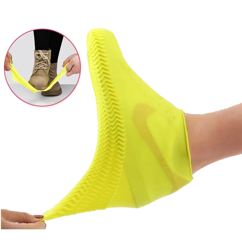 6 color Vintage Rubber Boot Reusable Waterproof Rain Shoes Cover Non-Slip Silicone Overshoes Boot Cover Unisex Shoes Accessories