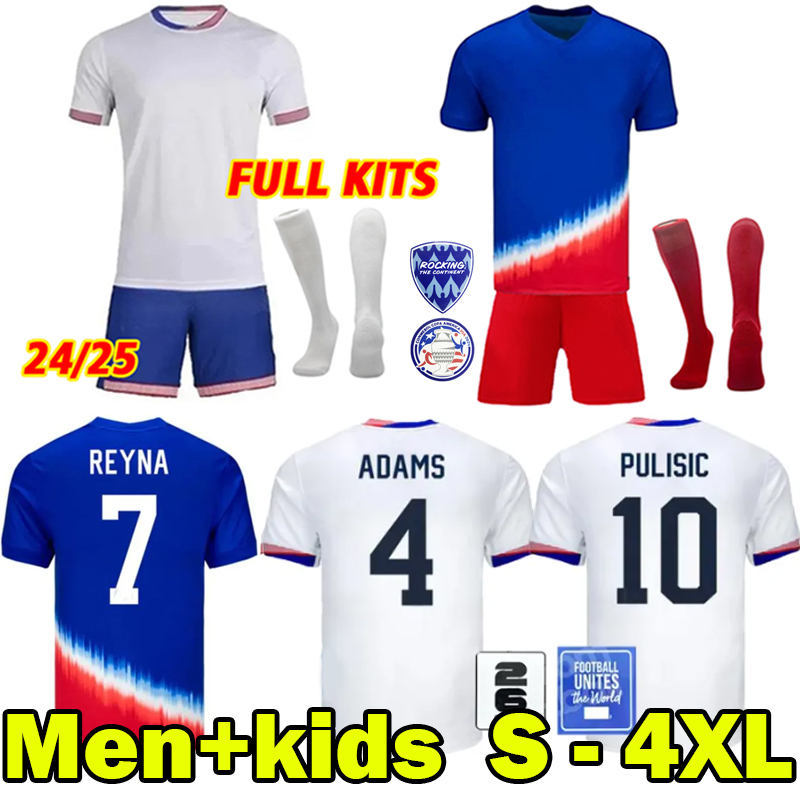 2024 PULISIC UsaS soccer jerseys kids kit men football shirt 3XL 4XL REYNA AARONSON WEAH ACOSTA McKENNIE 24 25 Maillot De Futol FERREIRA DEST MORGAN RAPINOE DUNN USWNT