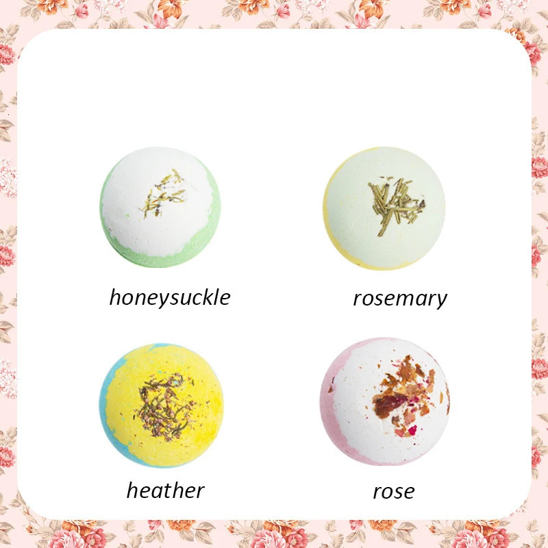 4PcsSet Bath Bomb Gift Set Bath Salt Balls Essential Oil Bath Bombs for Moisturizing Skin Fizzy Spa Bubble Bath Aromatic Odor 240627
