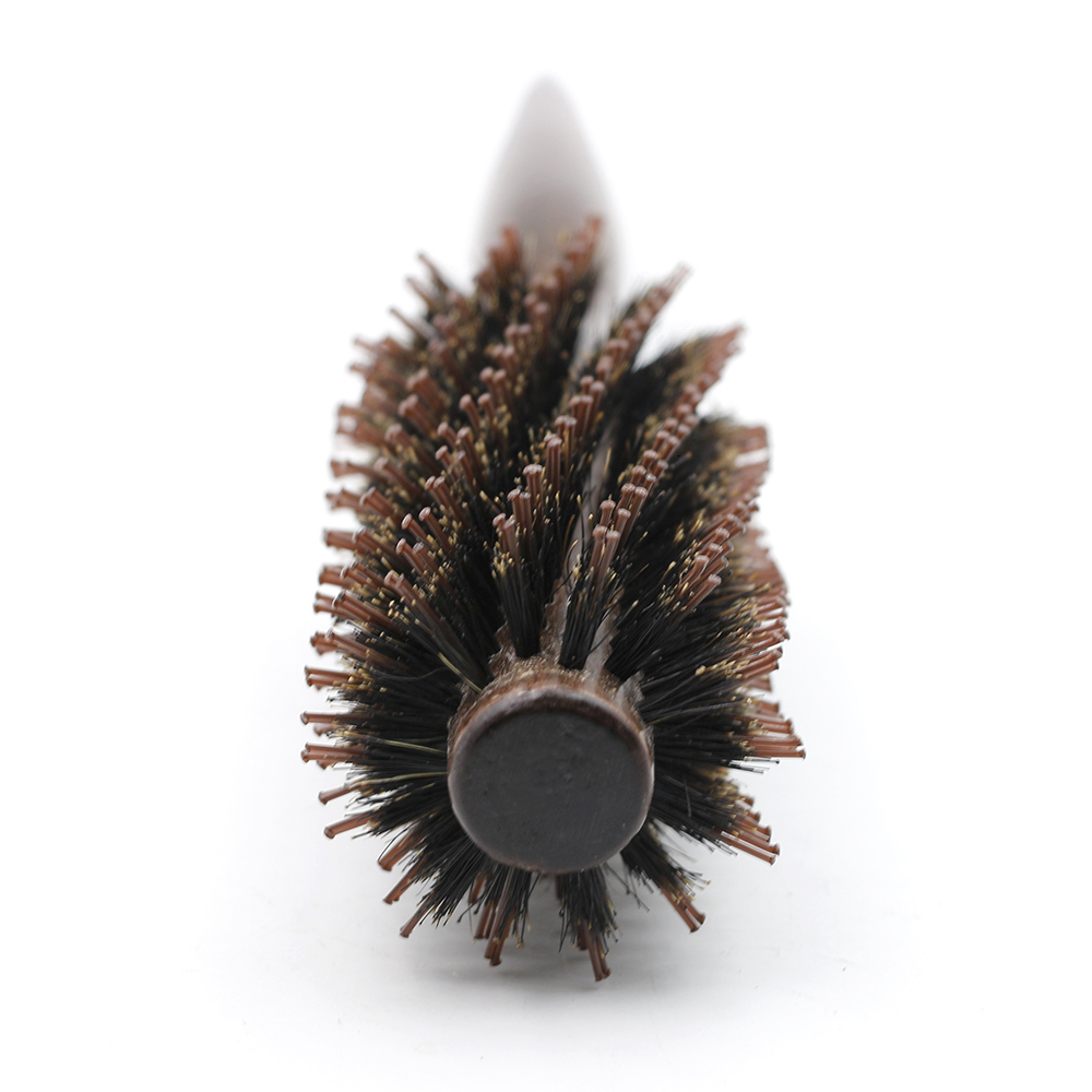 12 Style Wood Handle Rolling Straight Twill Comb Boar Bristle Round Barrel Hair Curling Brush Hairdressing Tool F628-6