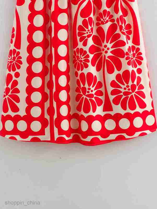 Basic Casual Women Dresses Women's Summer Vacation Style One Line Neck Flower Contrast Sling Dress Women's B6