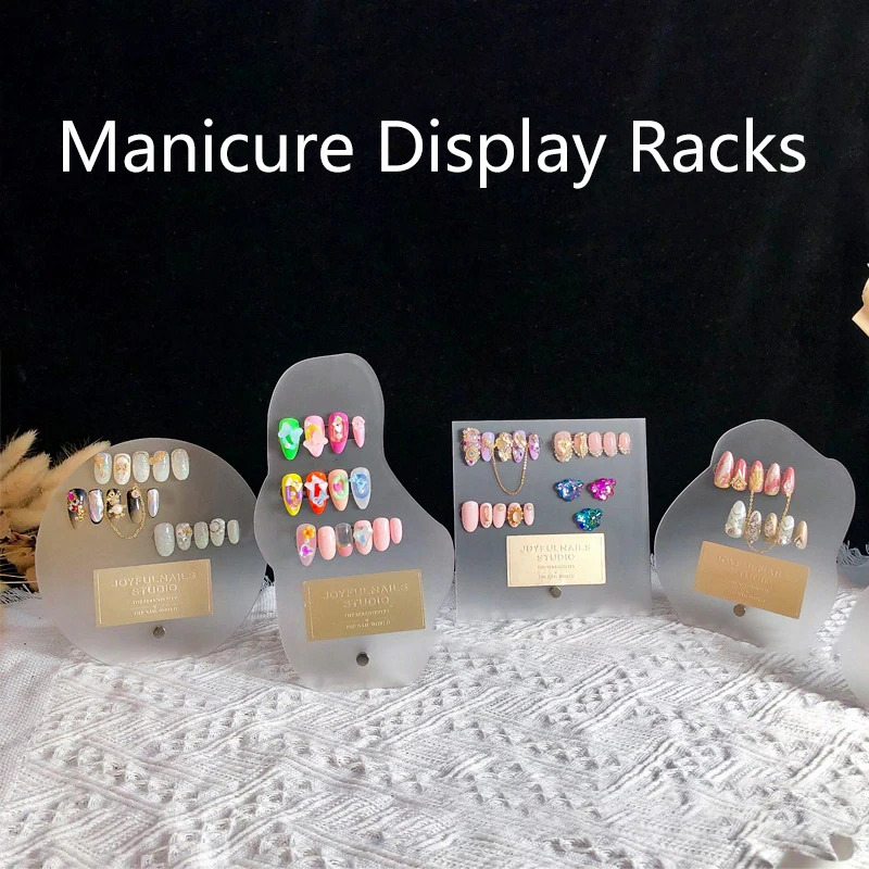 1PCS Nail Art Display Board Manicure Display Racks Card Display Tray Mixed Paint Board Nail Art Display Rack Acrylic Color Plate 240627