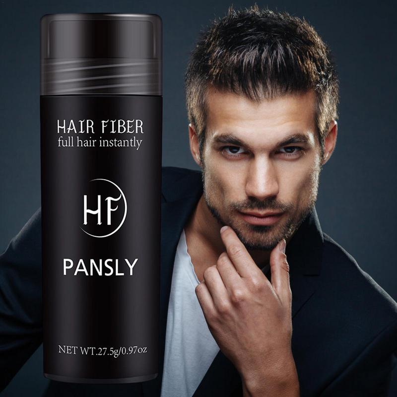 Natural Hair Fiber 27.5g Men Black Dense Hair Powder Hair Building Fibers Color Powder Instantly Thicken Thinning Hair For Men
