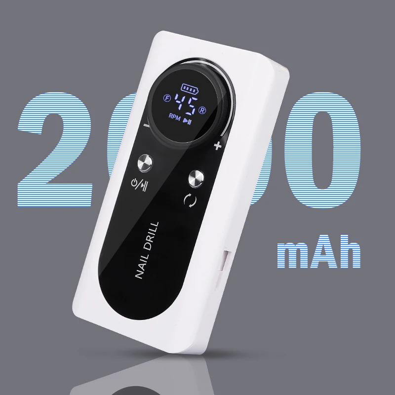 45000rpm Nail Drill Professional Polishing Machine Lathe for Manicure Milling Cutters Electric Sander File Gel Nails Polisher 240627