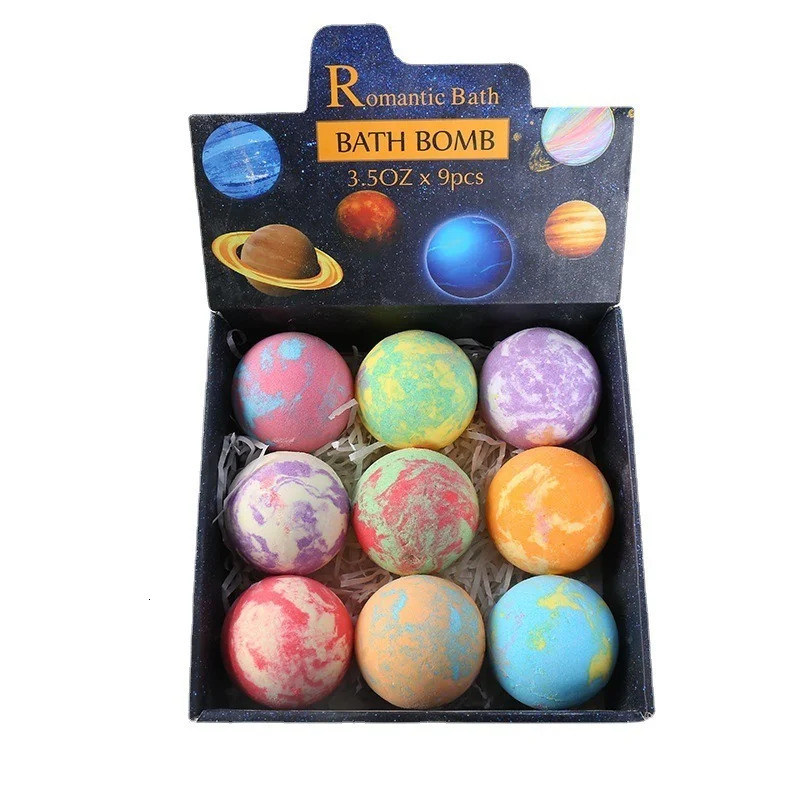 Bath Bombs Bathroom Easy Carry Skin Exfoliating Bubble Balls 1 Box Exfoliation Anti-fatigue Skin Care Products Fragrance 240627