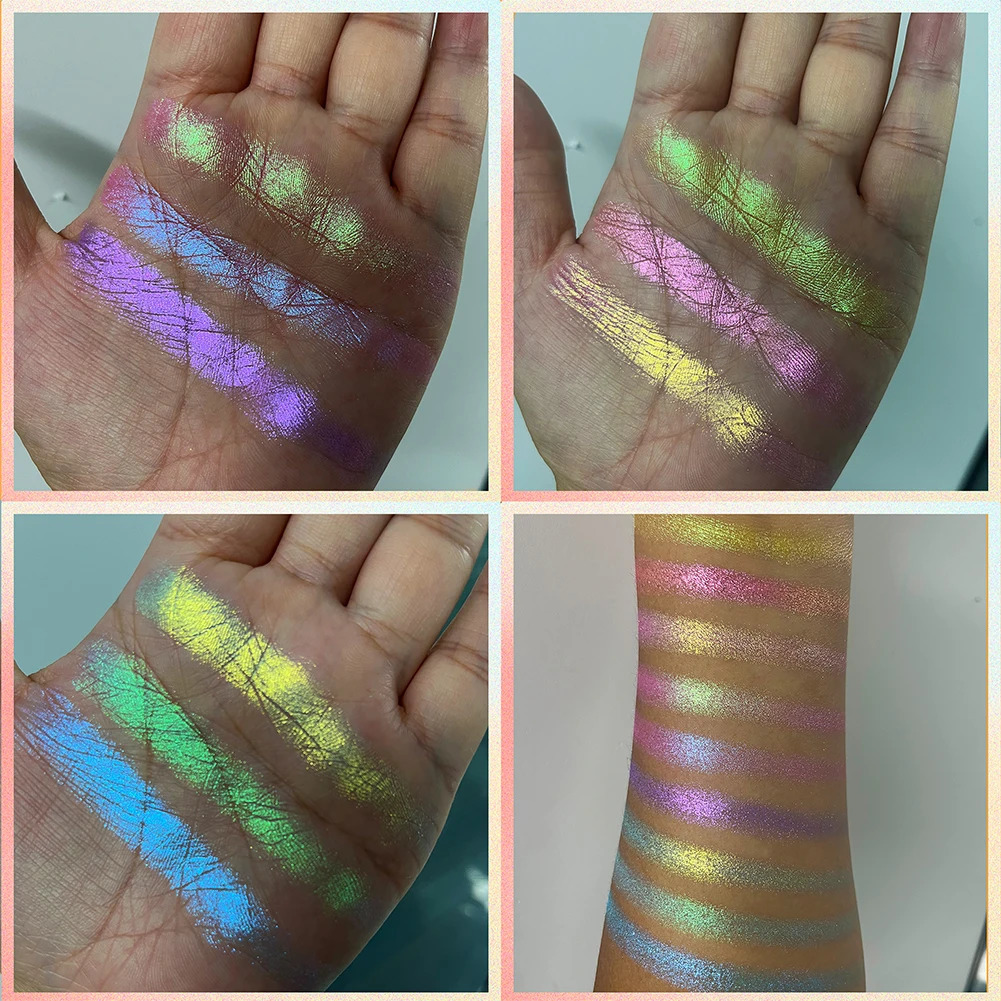 9 Color Vegan Multichrome Eyeshadow Palette Super Smooth Highly Pigment Duochrome Multichrome Eyeshadow 240624