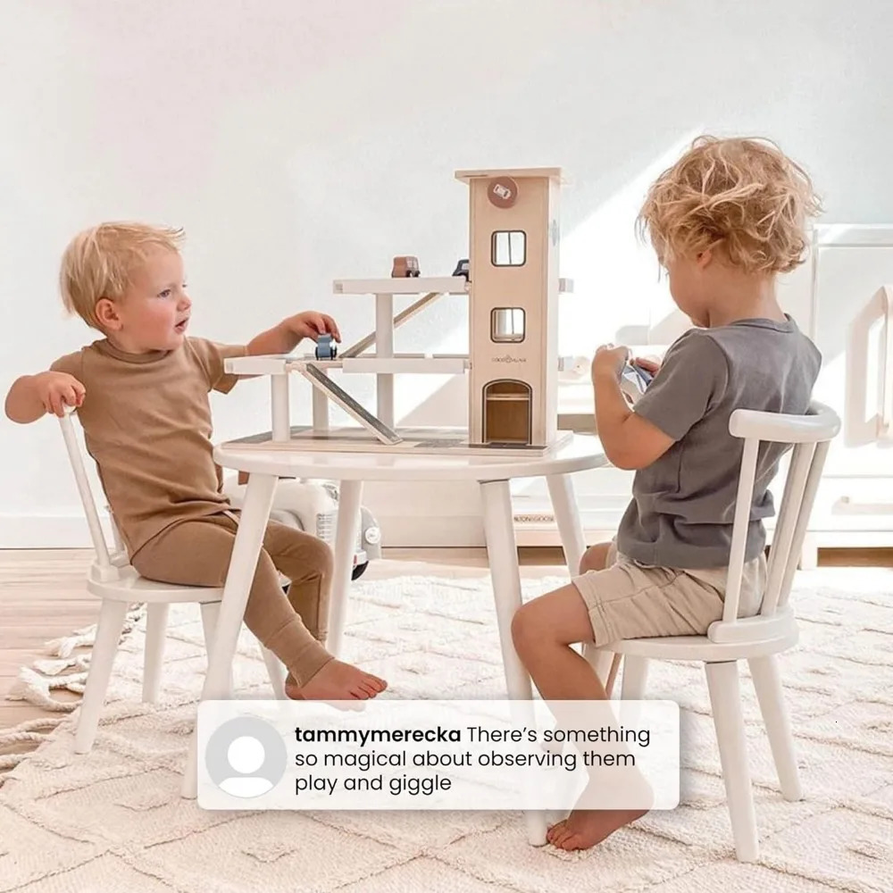 Toys for Kids Chair and Table Set Homestead 2 Chairs Ideal Arts Crafts Bianca White Children Study Desk 240618
