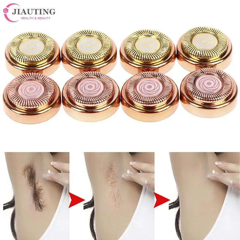 14Pcsset Facial Hair Removal Replace Blade Heads Hair Removal Blade for Womens Painless Epilator 240627