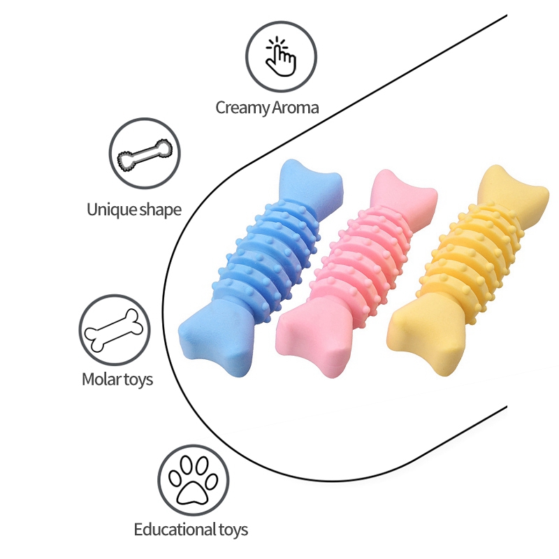 Dog Chew Toys Anti-Bite Interactive Stick Toys Durable Chewing Brush EVA Dog Training Toys for Small Medium Large Dogs Pet Toys