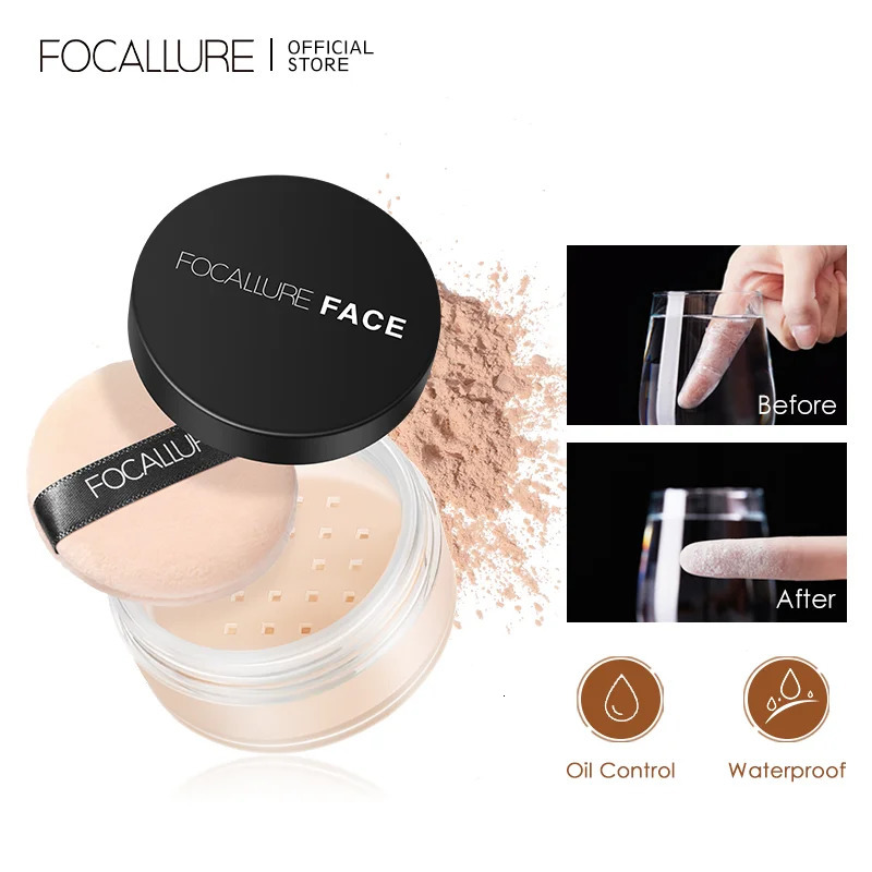 Focallure Invisible Finish Loose Setting Powder Translucent Natural Soft Face Makeup Powder Oil Control Face Loose Powder 240627