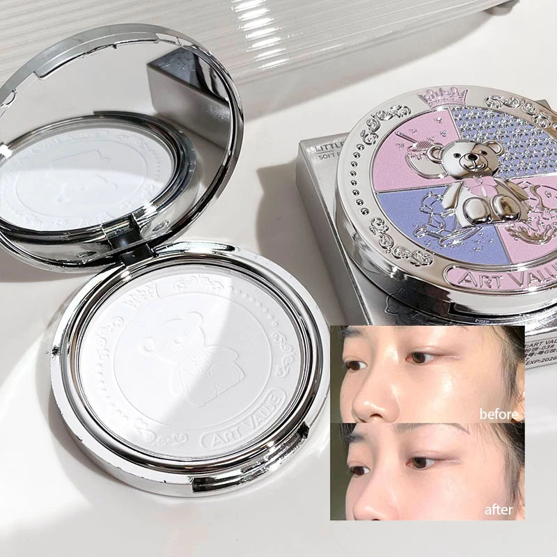 3 Color Natural Pink Loose Powder Oil Control Waterproof Mineral Face Pressed Makeup Powder Cosmetic Long Lasting Setting Powder 240627