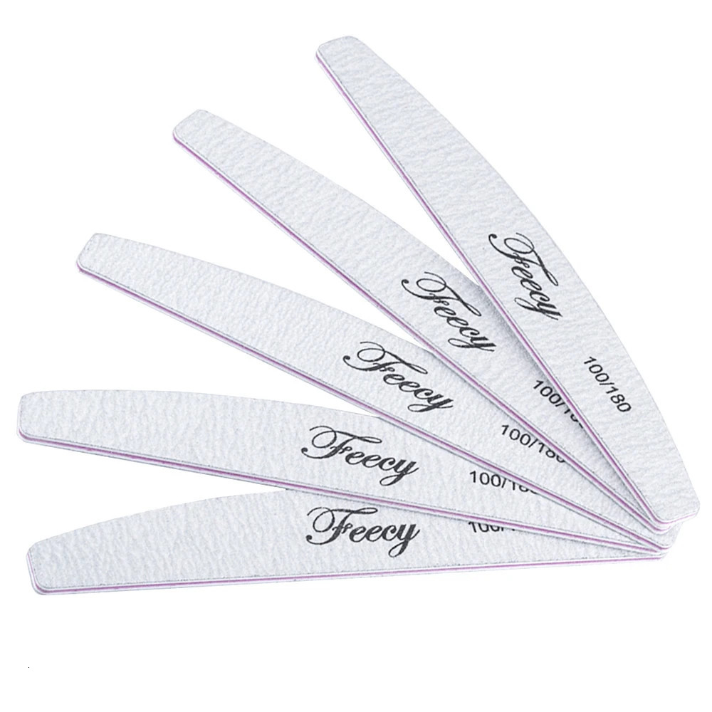 10Pcs/Lot Nail File Buffer Double Side Nail Files Buffer 80/100/150/180/240 Grit Limas Trimmer Lime Nail Art Ongle Manicure Tool 240627