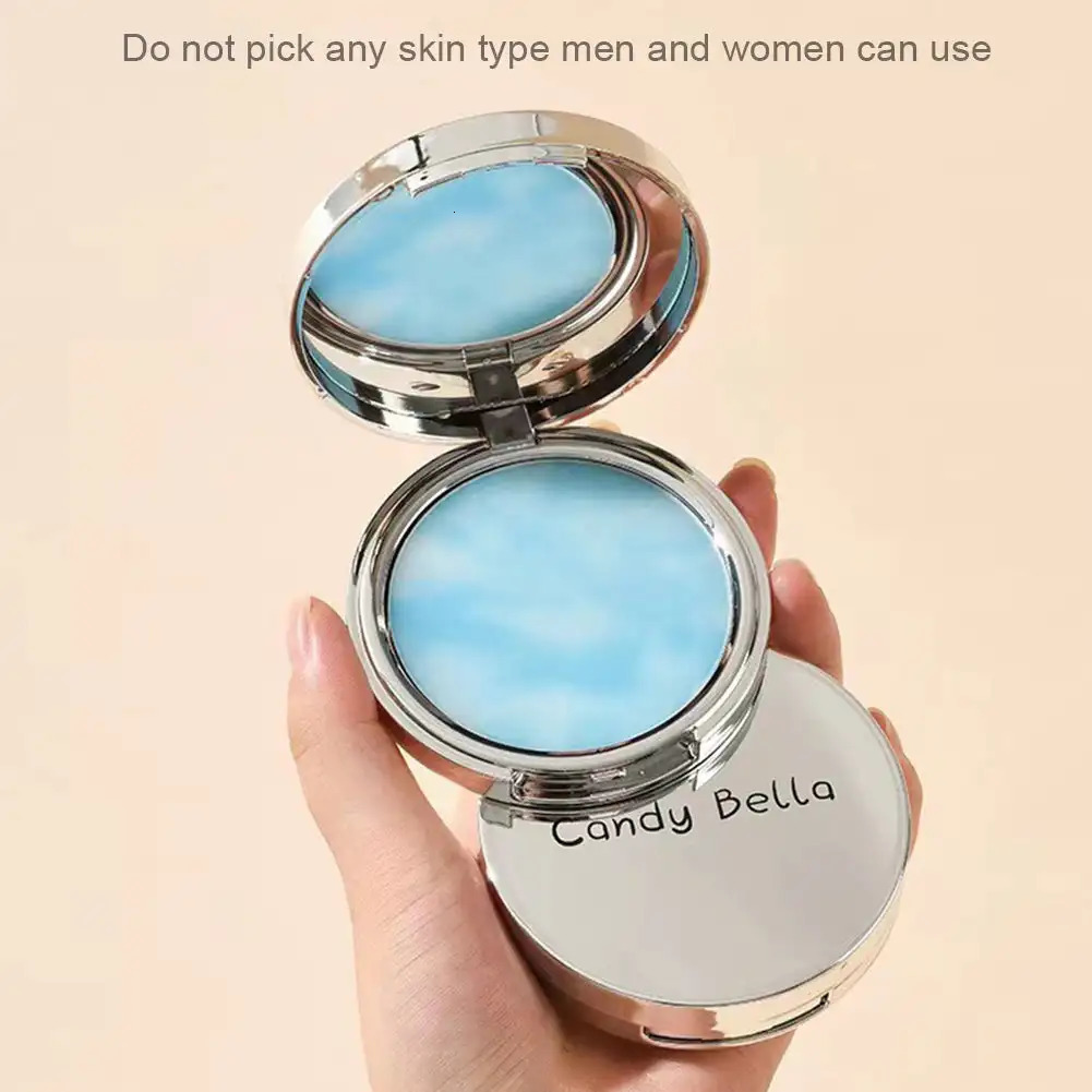The Blue Sky Oil Control Long-lasting Powder Cake with Powder Puff Makeup Powder Waterproof Wet and Dry Face Powder 240627