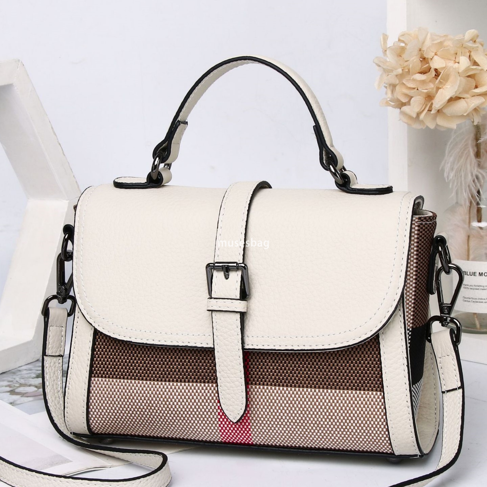 European and American fashion niche design casual leather women bags trendy new high-end plaid bags cowhide tote bags handbags for women
