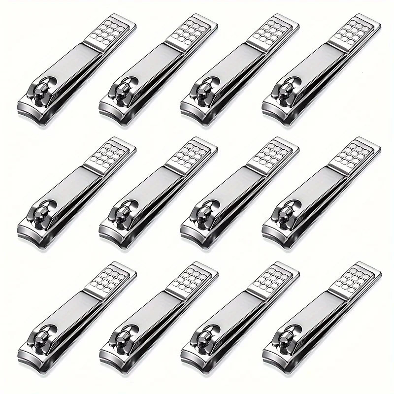 12Pcs Stainless Steel Nail Clipper Set for Women and Men - Fingernail and Toenail Cutter 240627