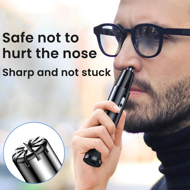 Electric Nose Hair Clipper Rechargeable Multi-kinetic Shaving Two-in-one Unisex Fully Automatic Washable Trimmer 240627