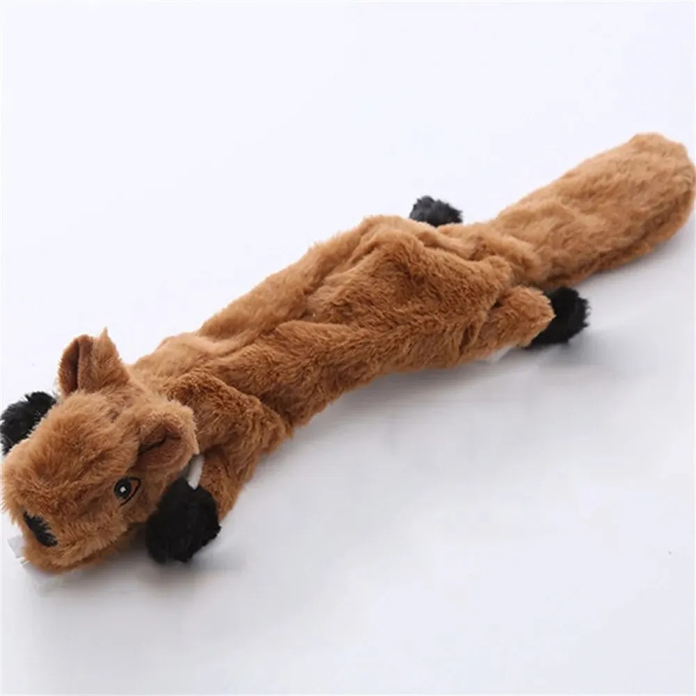 Chew Squeaker Squeaky Pet Plush Stuffingless Fox Fur Toys For Small Medium Large Dog Pets Supplies 1PC Free shipping