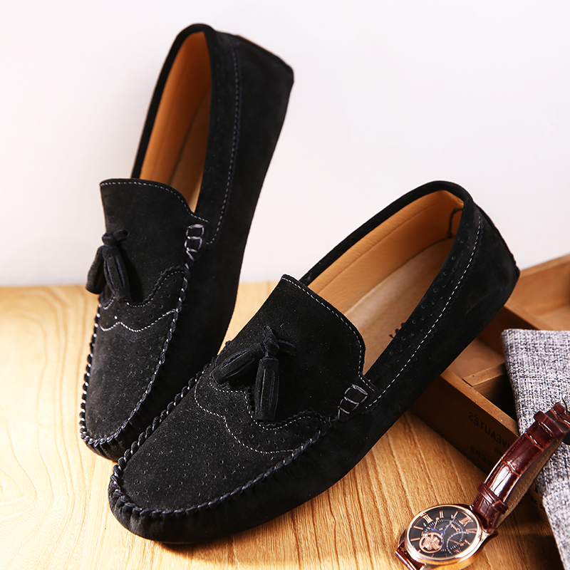 Summer Suede Leather Men Loafers Breathable Flats Men's Casual Shoes Moccasins Man Minimalist Lightweight Driving Shoes Sneakers