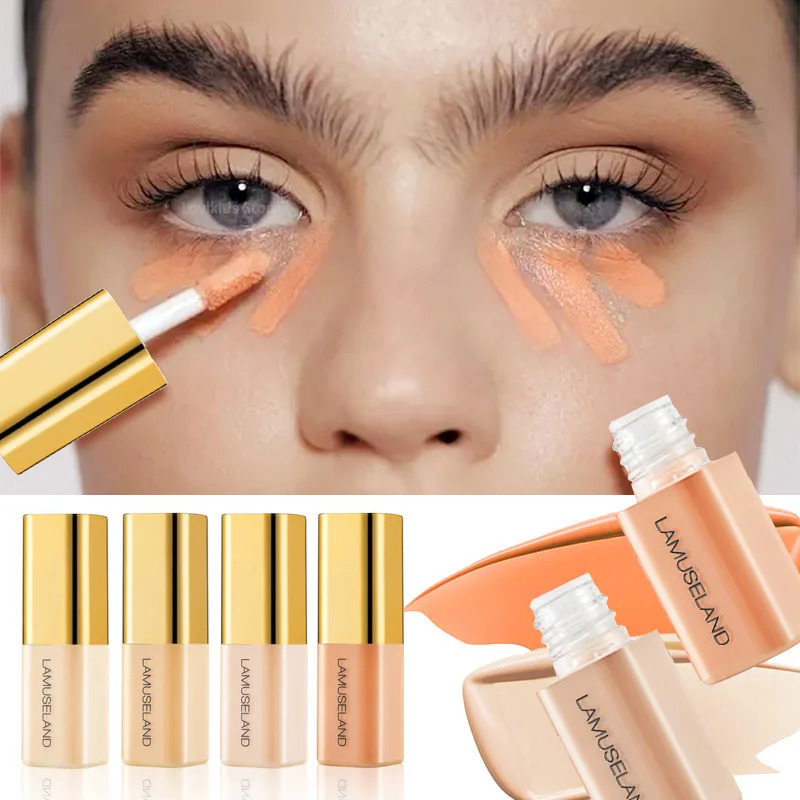 Orange Concealer Liquid Concealer Coverage Pores Invisible Full Dark Circles Lasting Foundation Cream Face Makeup 240627