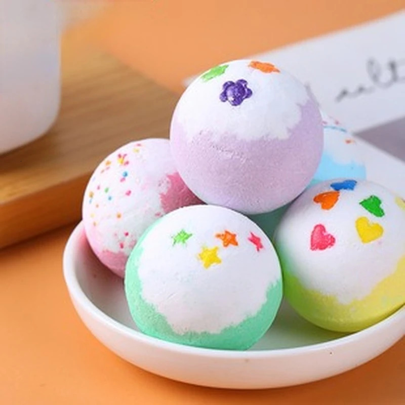 Bath Bombs Bathroom Easy Carry Skin Exfoliating Bubble Balls 1 Box Exfoliation Anti-fatigue Skin Care Products Fragrance 240627