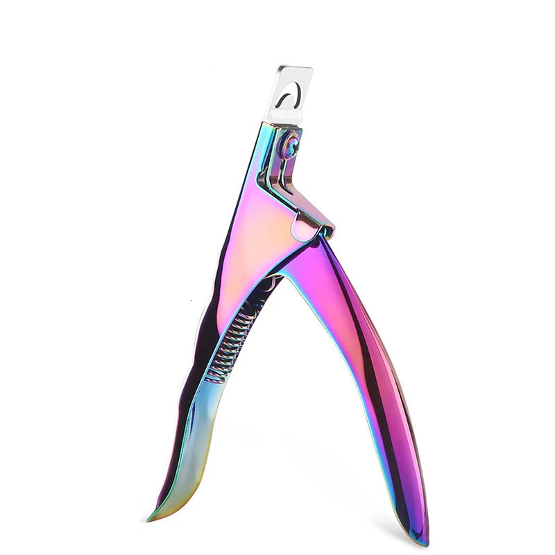 3 Colors U Word Cutting Nail Art Clippers French False Nail Tips Edge Cutters Stainless Steel Trimmers DIY Manicure Tool 240627