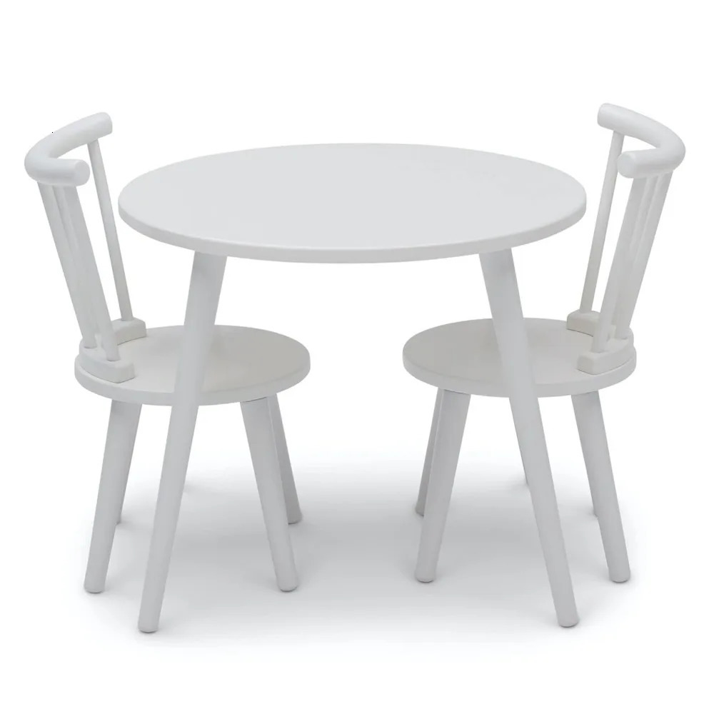 Toys for Kids Chair and Table Set Homestead 2 Chairs Ideal Arts Crafts Bianca White Children Study Desk 240618