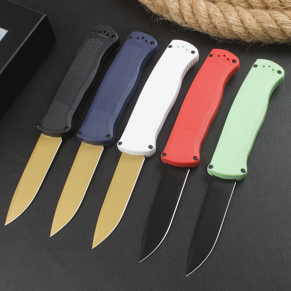 5371FE Shootout Folding Knife 3.51" CPM-CruWear Blade Black CF-Elite Handles Outdoor Hunting Camping Survival Tactical Knives 5370 5370FE EDC Tools