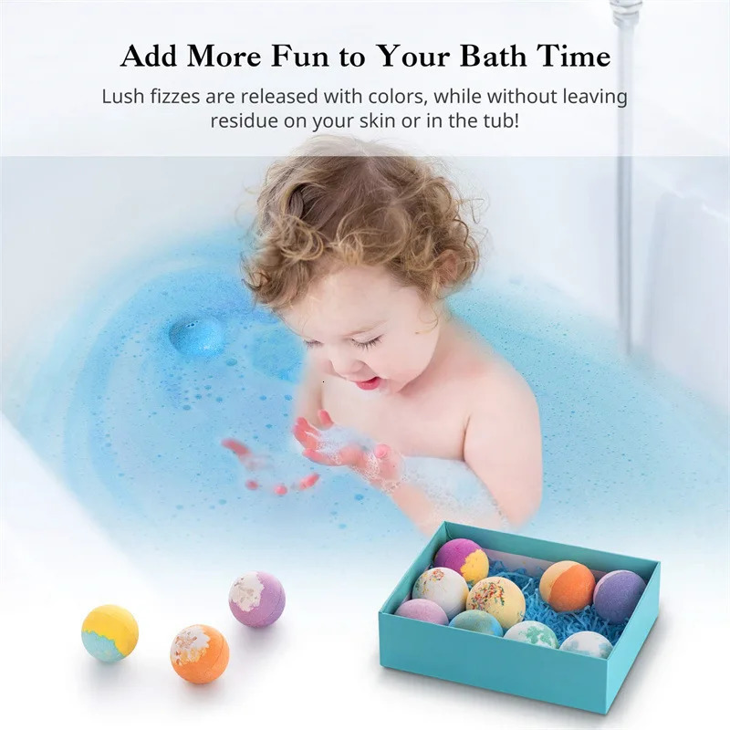 Bath Bombs Gift12Pcs Handmade Rich in Essential OilMoisturize Dry SkinPerfect for Bubble Spa BathBirthday Mothers day Gifts 240627