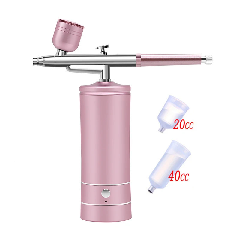 Nano Fog Mist Sprayer Mini Air Compressor Kit Air-Brush Paint Spray Gun Airbrush For Nail Art Tattoo Craft Cake 240627