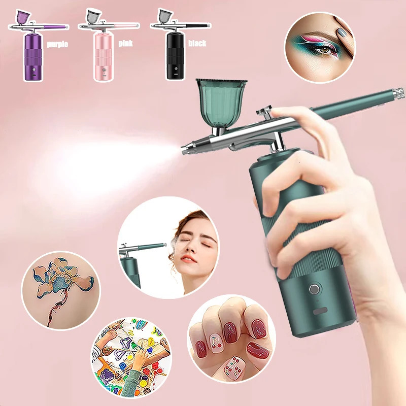 High Pressure Nano Oxygen Injector Multi-Function Household Spray Tattoo Spray Gun Face Humidifier USB Water Replenisher Manicur 240627