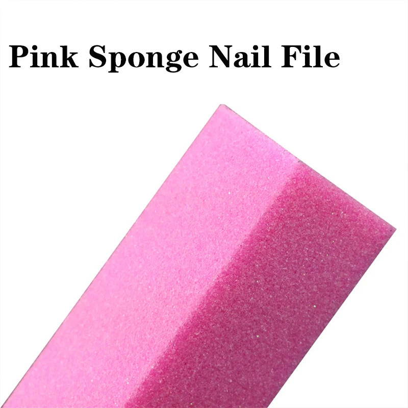 Pink Buffing Sanding Files Block Pedicure Manicure Care Sponge Nail Art Buffer Grindig Polishing No Hurt Nail Art Tools 240627