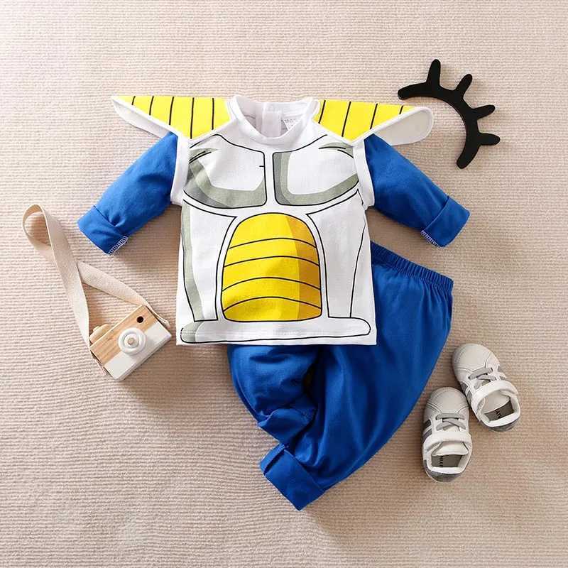 Pajamas Baby clothing long sleeved spring and autumn girl boy clothing anime style role-playing cotton pants two-piece set WX5.31