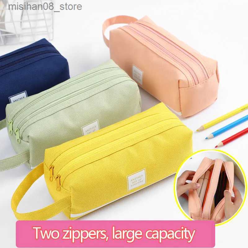 Pencil Bags Large Capacity Pencil Case Kawaii Stationery Organizer School Office Supplies Back To School Pencil boxes for girls boy Q240628
