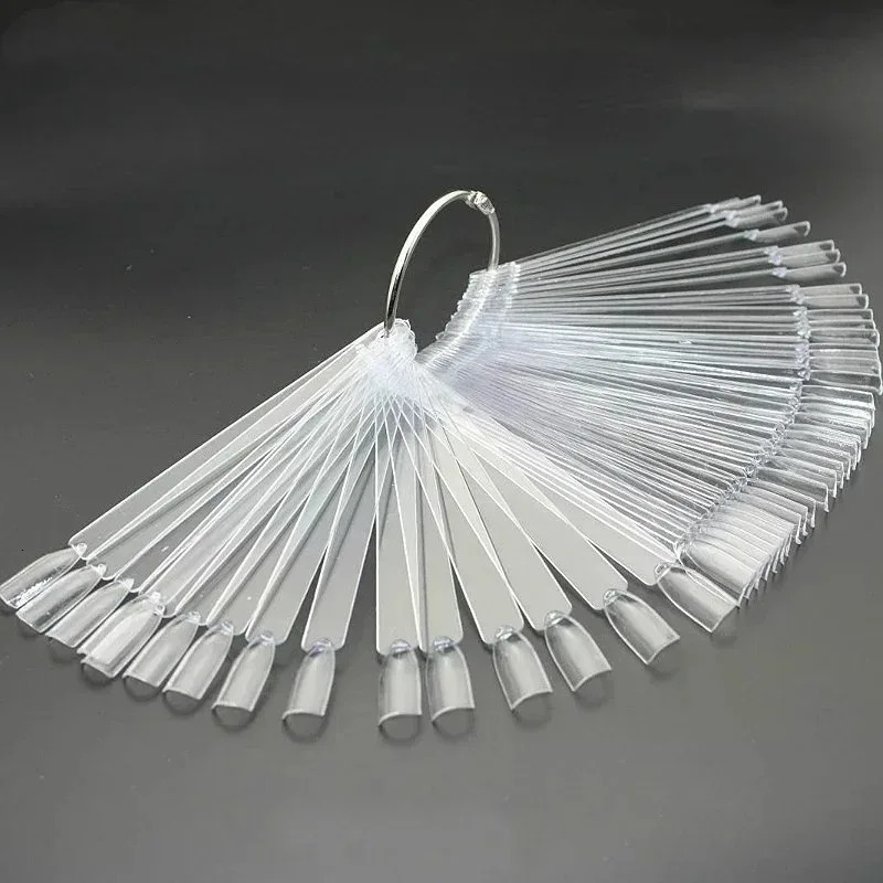 Nail Art False Tips Display Stand Spiral Shelf Showing Gel Polish Oval Square Nails Showing Shelf Rack Manicure Practice Tool 240627