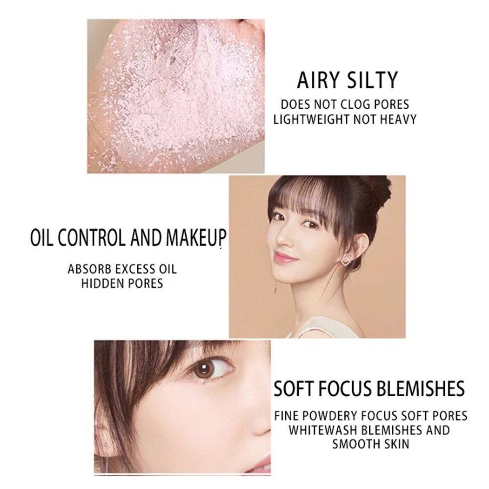 Loose Powder Makeup Oil-control Long Lasting Waterproof Cosmetic Face Powder Translucent Powder Highlighter Professional Makeup 240627