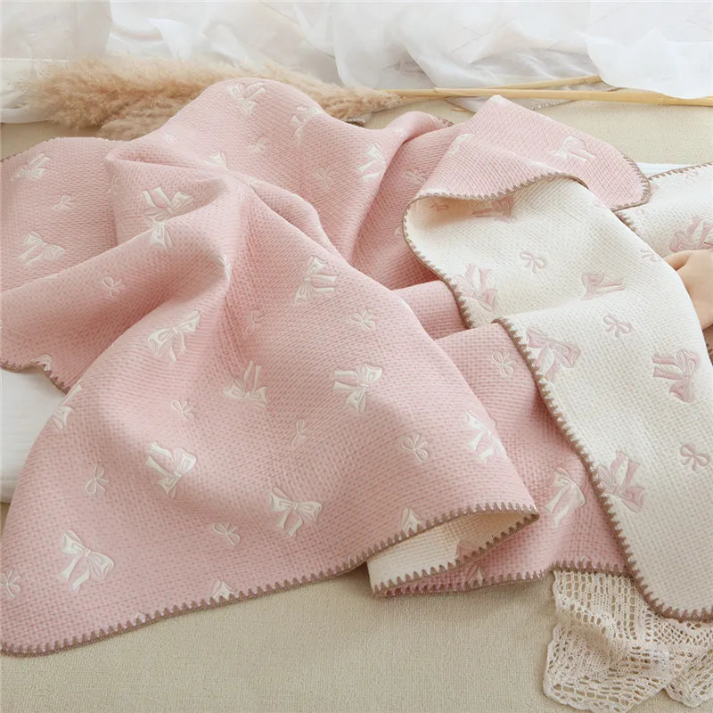 born Swaddle Wrap Sofa Throw Blankets Soft Breathable 100% Cotton Stroller Crib Receiving Blanket Bedding Quilt 240627