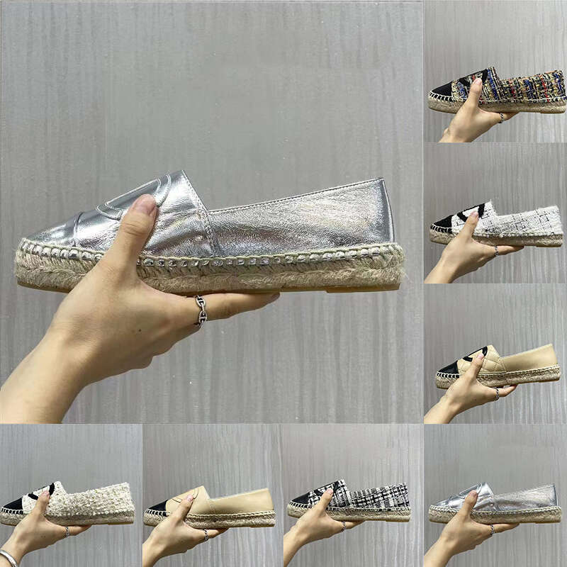 Designer Sandals Espadrilles Casual Walk Loafers For Womens Female Summer Shoes Claquette Canvas Leather Flat Heels Slides Slippers Fisherman sandale tp