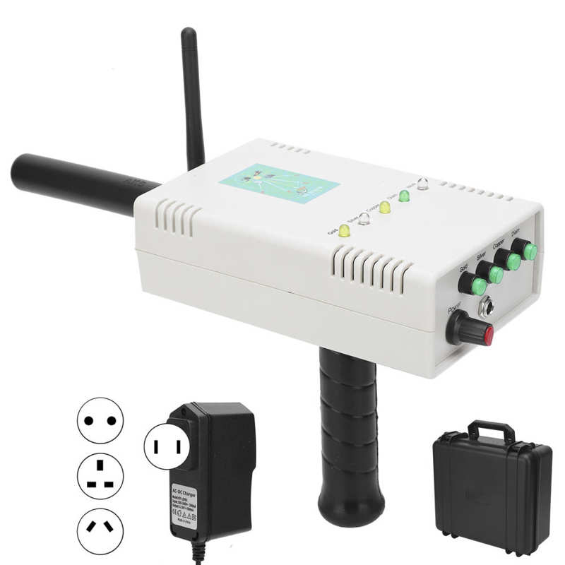 100- 240V Gems Underground Metal Detector 0 -1200m Long Range Seeking Finder for Gold Silver Copper Gemstones Treasure Finder