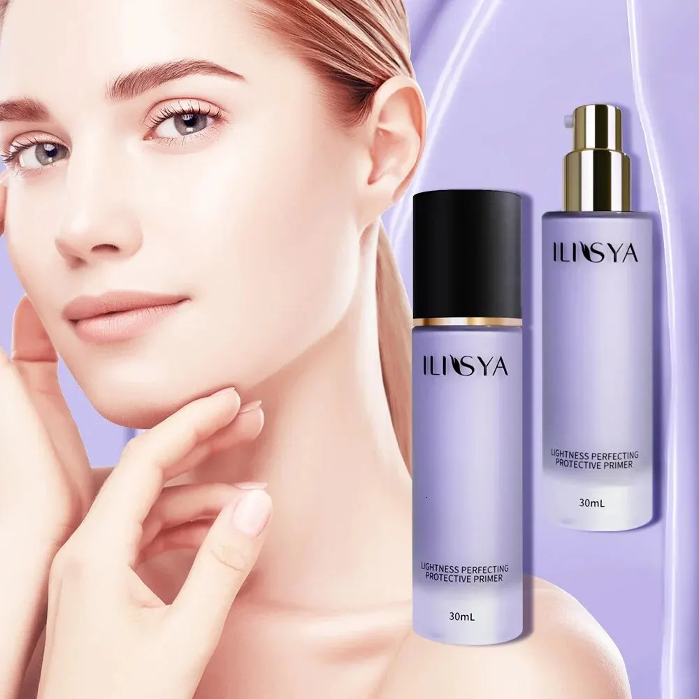 Ilisya Purple Liquid Foundation Face Makeup Cream Cosmetics Lavender LIquid Base Concealer Hydrating Pore Minimizer 30ml 240627