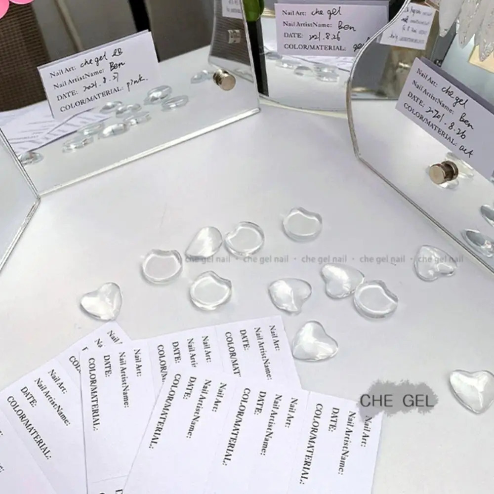 Ins Wind Mirror Display Panel Nail Manicure Showing Shelf Irregular Acrylic Color Plate Glass Color Card Nail Work Display Frame 240627