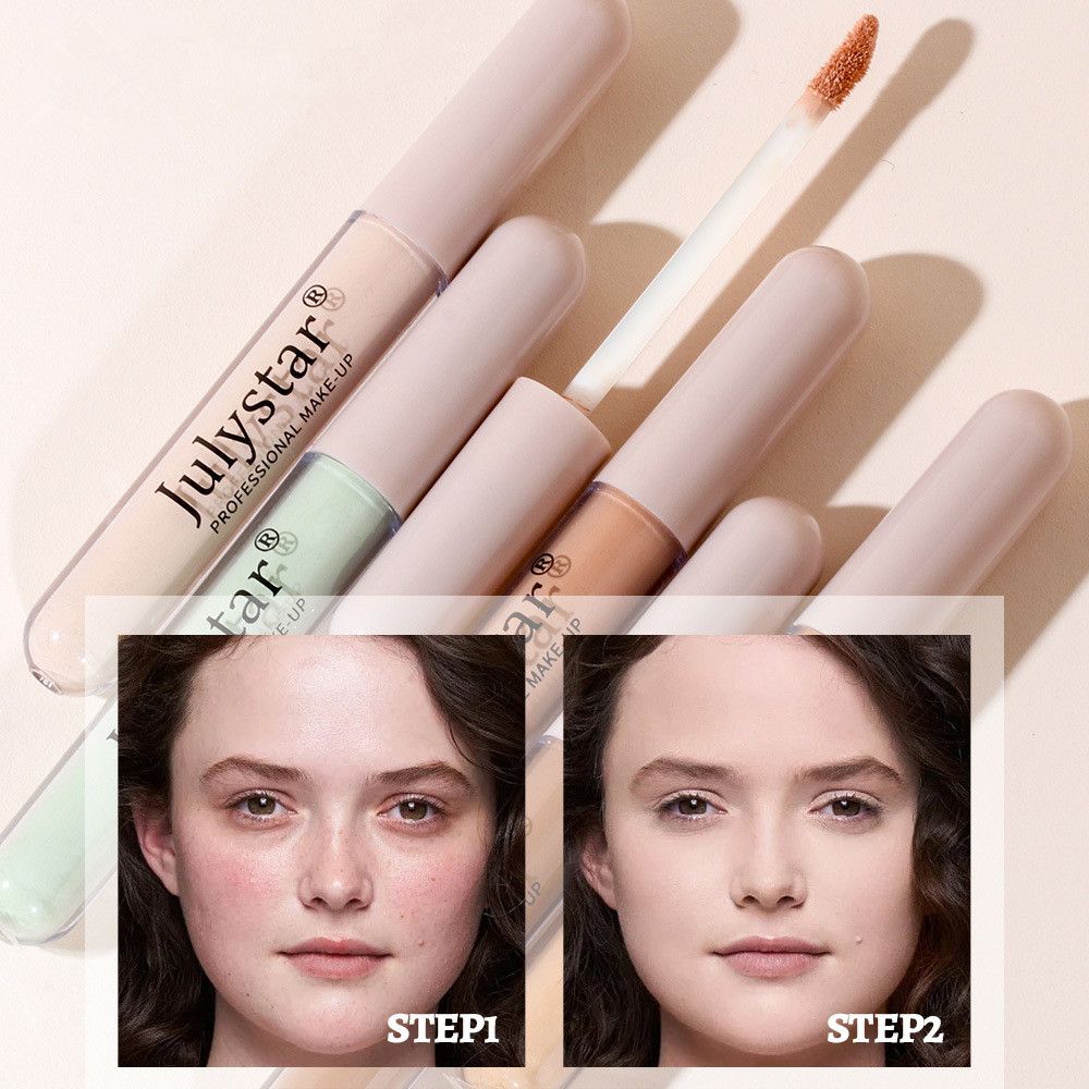 Liquid Concealer Stick Waterproof Full Coverage Concealer Long Lasting Cover Acne Dark Circles Smooth Moisturizing Face Makeup