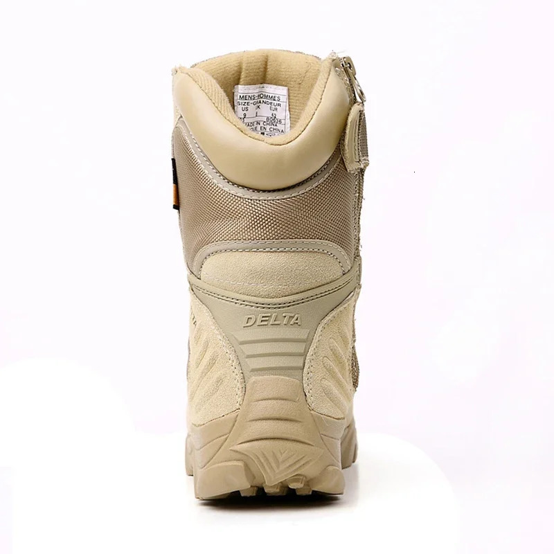 Winter Men Boots Tactical Special Force Waterproof Leather Desert Work Shoes Mens Combat Ankle Boot 240628